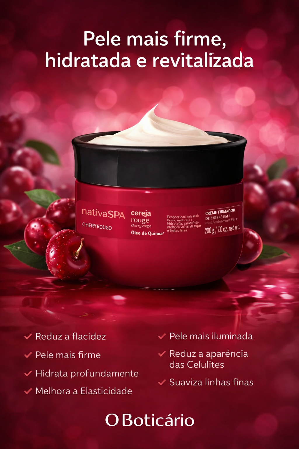 Creme firmador de Colo 5 em 1 Cereja Rouge