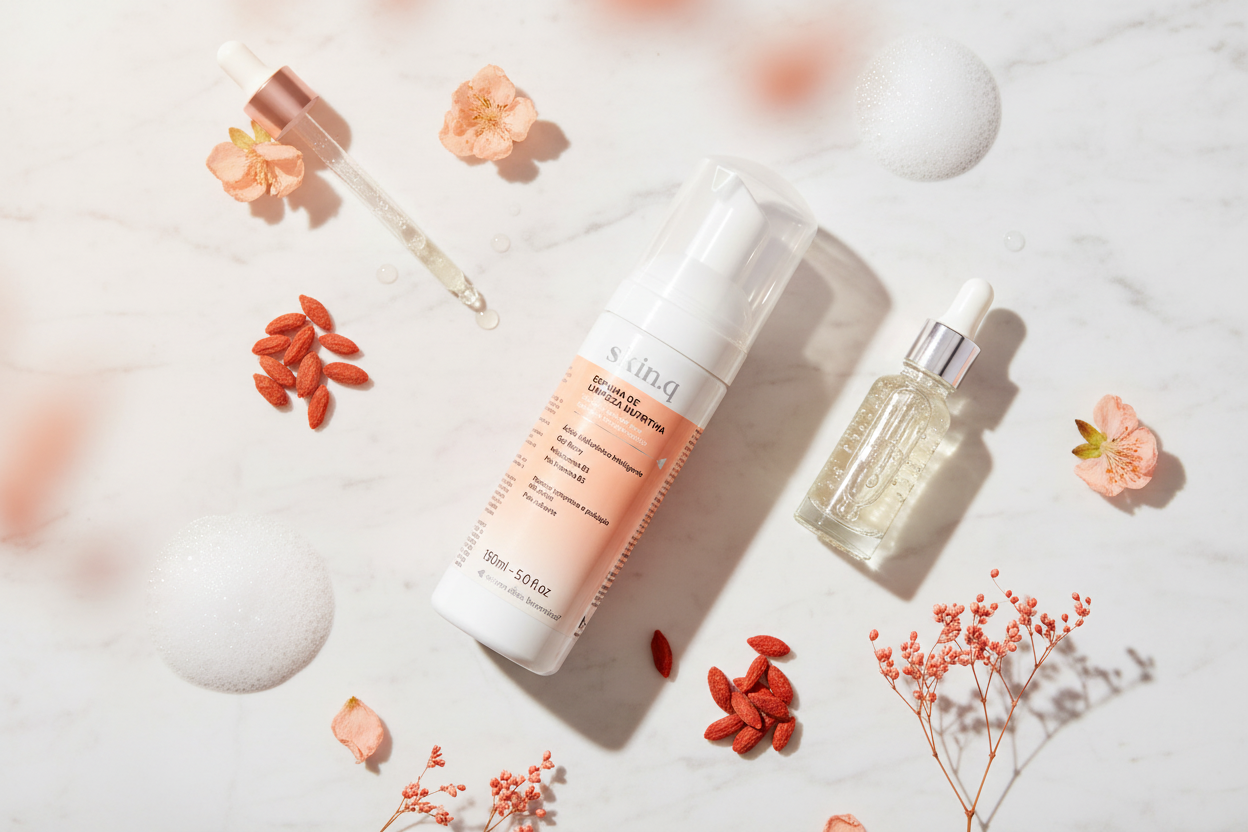 Flat lay clean beauty