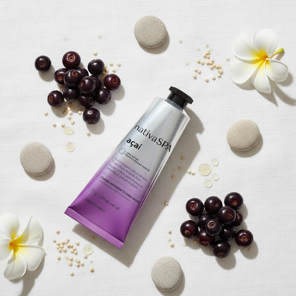 Flat lay nativa SPA açaí