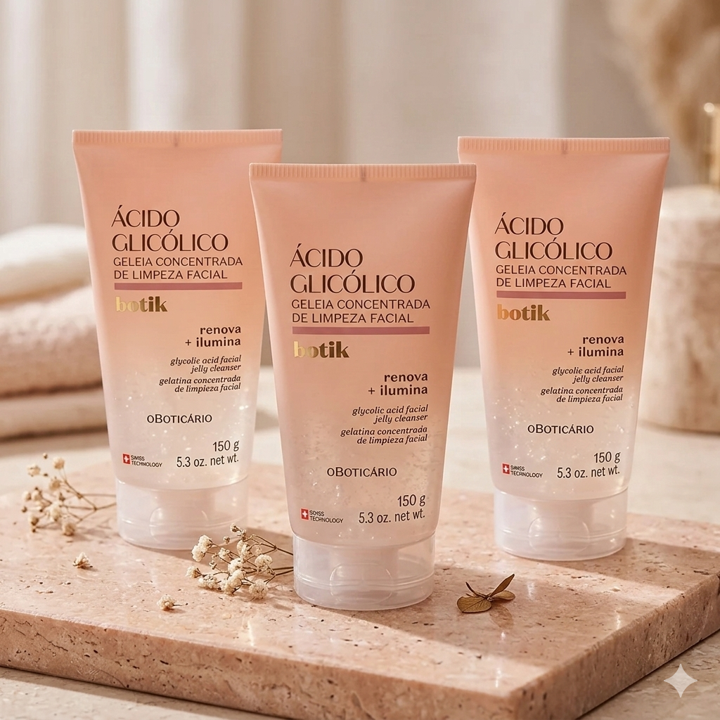 Geleia Concentrada de Limpeza Facial Ácido Glicólico Botik, 150g