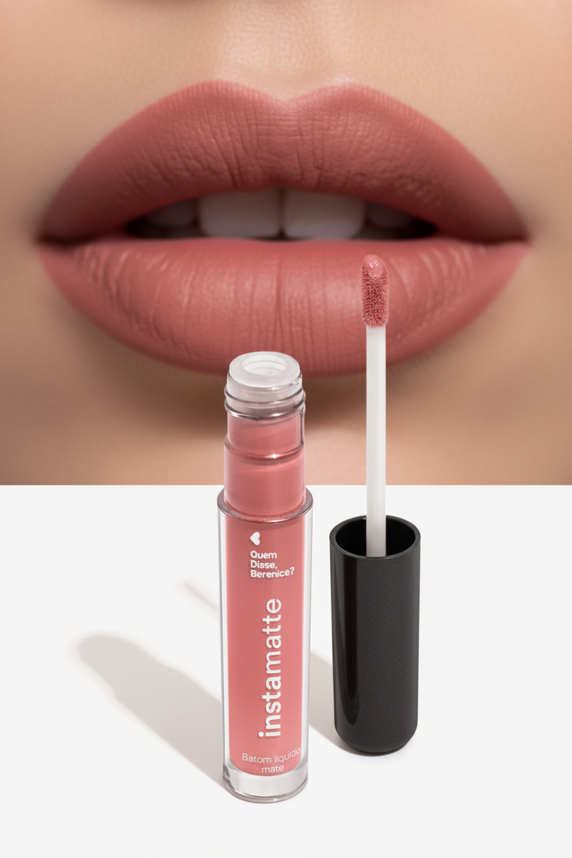 Instamatte Nude Rose – Editorial com Lábios