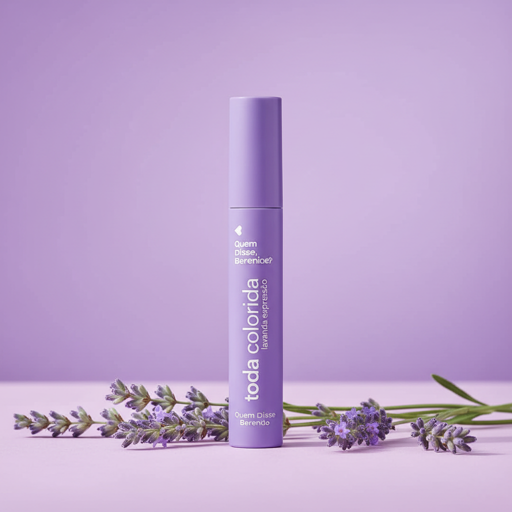 Mascara com fundo lavanda